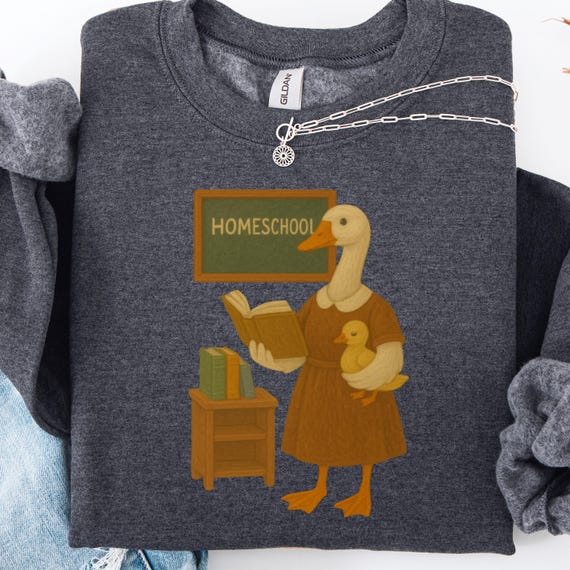 Homeschool Goose Sweatshirt, Funny Goose Lover Gift