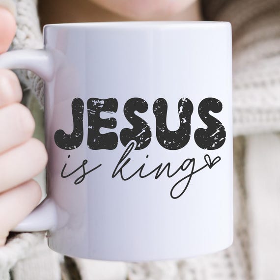 Jesus is King Mug Christian Coffee Mug,Bible Faith Mug Fall Coffee Mug,Inspirational Mug Christian Fall Mug,Religious Mug Christian Gift Mug