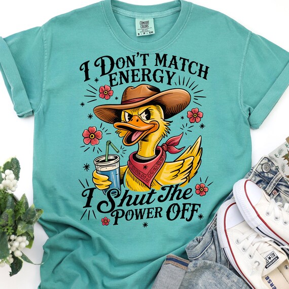 Funny Duck Shirt, Cowboy Duck Tee for Humor Lovers, Quirky Gift