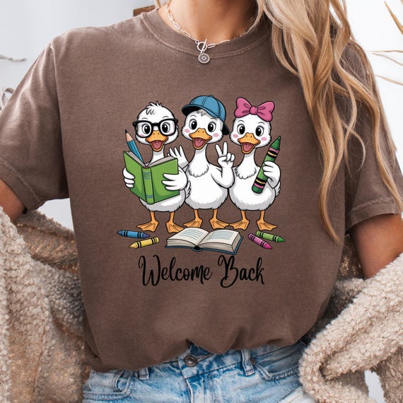 Back to School Shirt, Duck Student Tee for Teachers, Welcome Back T-Shirt, Cute Classroom Gift, School Year Shirt for Educators, Shirt Gift