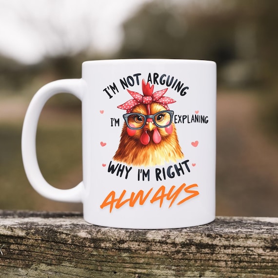 Funny Chicken Lover Ceramic Mug, Chicken Mug Gift, Chicken Coffee Cup, Farmhouse Kitchen Decor, Animal Lover Cup