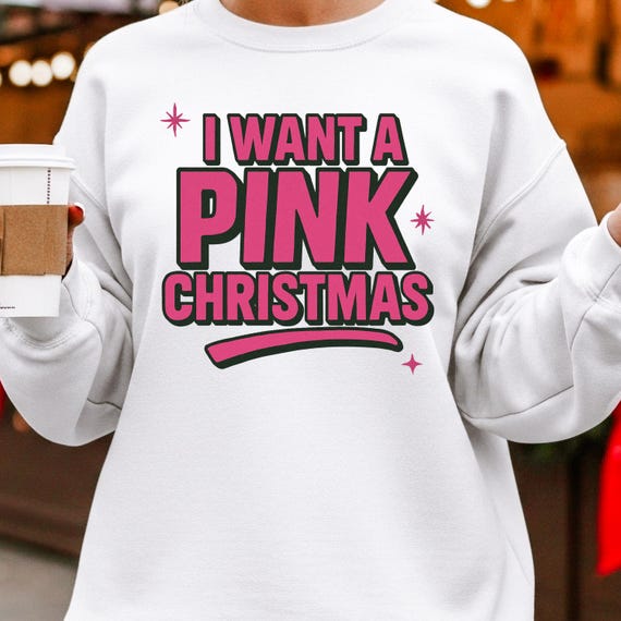 Pink Christmas Shirt, Festive Tee for Holiday Lovers Xmas Gift