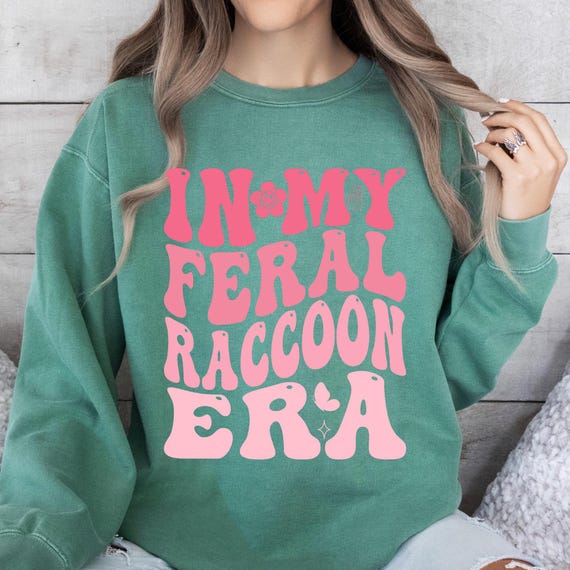 Raccoon Lovers Gift Funny Raccoon Shirt, In My Feral Era shirt, Unhinged Raccoon Tee, Gift For Bride To Be,Funny Feral Girl, Engagement Gift