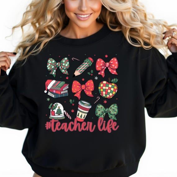 Teacher Life Xmas Shirt Teacher Life Xmas Gift ,Xmas Teacher Life Shirt Merry Christmas ,Teacher Santa Shirt Xmas Coffee Teacher,Teacher Tee