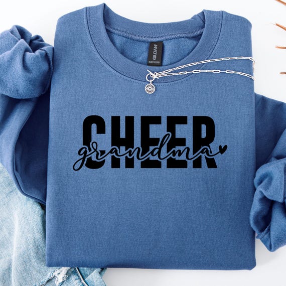 Cheer Grandma Retro Sweatshirt, Gift for Cheerleader Grandma ,  Cheerleading Apparel for Grandmother
