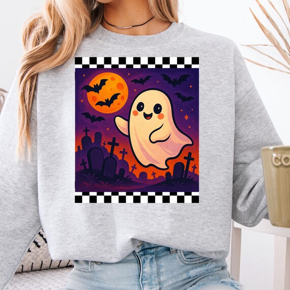 Halloween Ghost Shirt, Cute shirt for Spooky Season, Ghost Lover Gift, Fun Halloween Shirt, Ghost Shirt for Halloween Fans, Shirt Gift