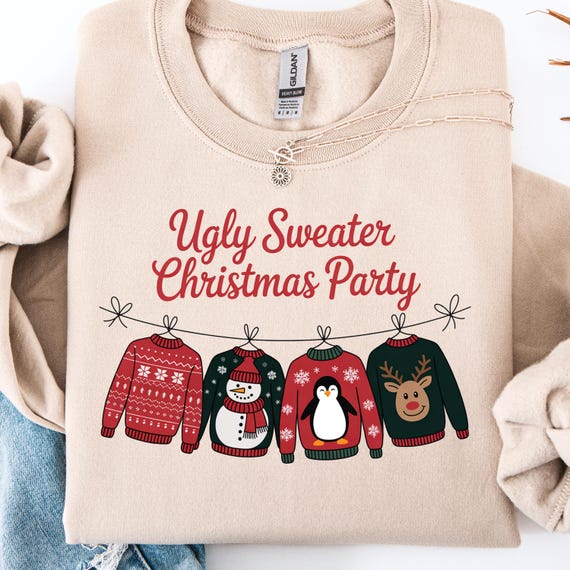 Ugly Sweater Christmas Shirt, Festive Tee for Holiday Party