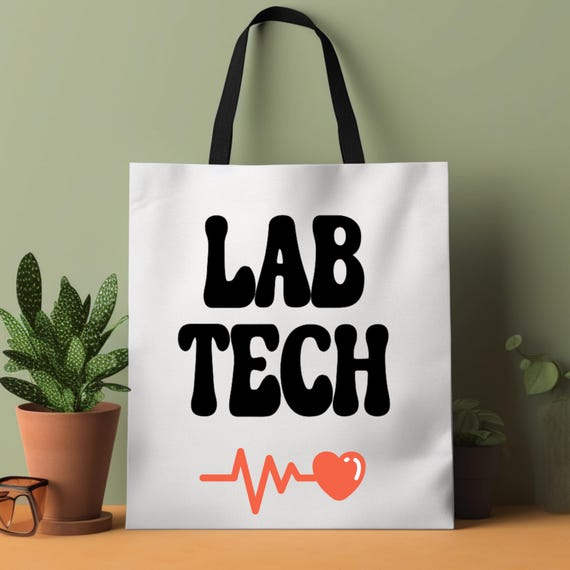 Medical Lab Tech Tote Bag - Medical  Laboratory Technician Gift, Medical  Student tote Bag, Medical  Researcher tote, Medical  Carryall