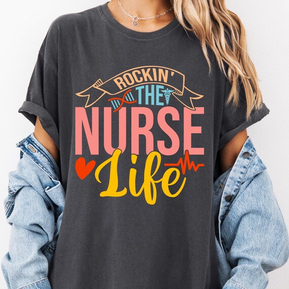 Rockin Nurse Life Nurse Mom Shirt,Nurse Appreciation Gift For Nurse,Nursing Student Gift Nurse Life shirt,New Nurse Gift Cool Nurse Shirt