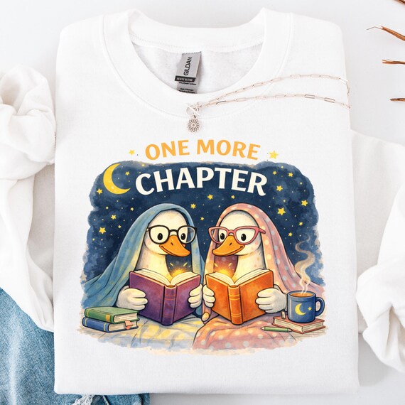 Goose  Book Lover Shirt, Goose One More Chapter Funny Reading Gift