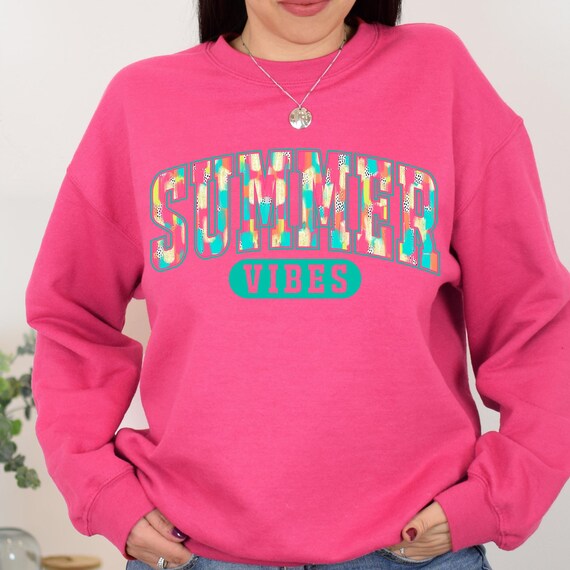 Summer Sweatshirt Summer Vibes Shirt, Vacation Sweatshirt  Beach Sweatshirts Gift For Her,  Beach Lover Gift Summer Vibes Sweater