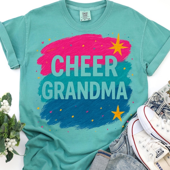 Retro Cheer Grandma comfort color Shirt , Gift for Cheer Grandmas, Cheer Grandma Gift Tee