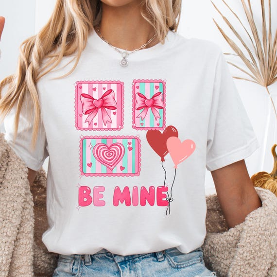 Be Mine Preppy Valentine Tee | Valentine's Day Heart Shirt