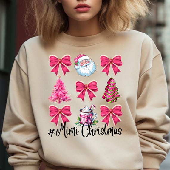 Mimi Santa Christmas Sweatshirt, Mimi Gift, Mimi holiday shirt, Holiday Sweatshirt, Festive Mimi shirt