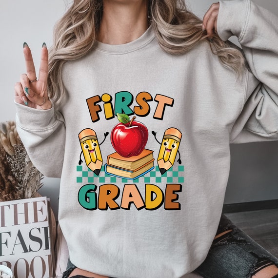 Back To School Shirt 1st Grade, Teacher Appreciation  First Day Of School Retro Teacher Shirt, Kindergarten Teacher Elementary Teacher