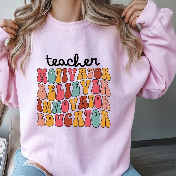 Back To School Shirt Retro Teacher Shirt,Teacher Sweatshirt Teacher Appreciation, Kindergarten Teacher Teacher Crewneck, Elementary Teacher