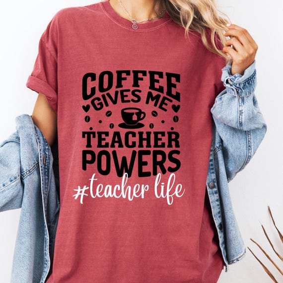 Coffee Power Teacher Gift For Teacher, Teacher T shirt Coffee Power Gift, Coffee Teacher shirt Coffee Lovers Shirt, Teacher Appreciation