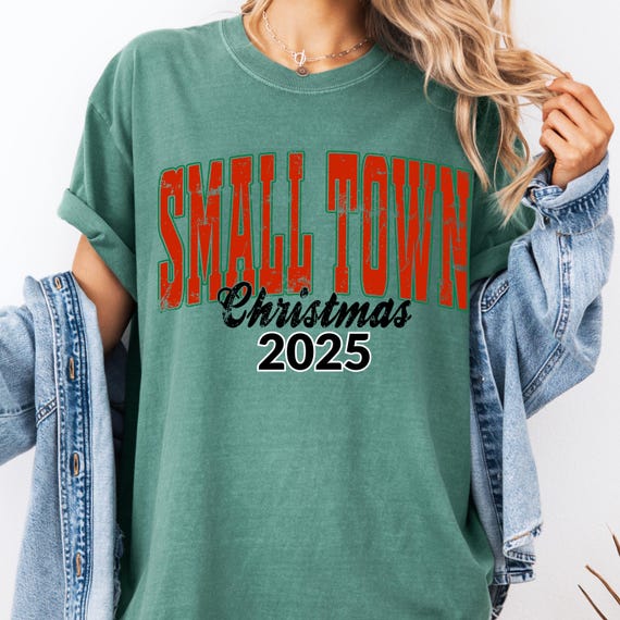 Small Town Christmas 2025 T-Shirt, Local Pride Tee