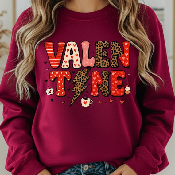 Leopard lightning bolt Valentine Shirt ,  Romantic Gift for Valentine's Day