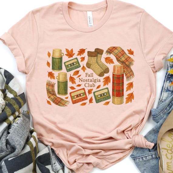 Vintage Fall Nostalgia T-Shirt: Cozy Autumn Tee