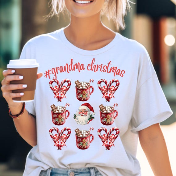Candy Cane Shirts, Grandma Xmas Shirt, Christmas Tee, Candy Cane Christmas, Christmas Gift Shirt, Holiday Apparel, Matching Christmas