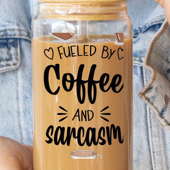 Mom Iced Coffee Glass Teacher Gift Idea,Bamboo Lid Iced Coffee Cup Mug,Gift For Book Lover Iced Coffee Lover,Reusable Glass Teacher Gift