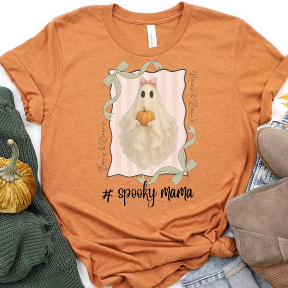 Cute Ghost Shirt for Halloween Lovers, Pumpkin Ghost Tee, Gift for Spooky Season, Adorable Ghost T-Shirt, Halloween Spirit Shirt