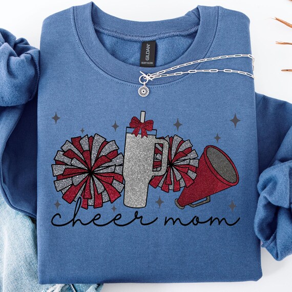 Coquette Cheer Mom Sweatshirt: Cozy Cotton-Blend Crewneck
