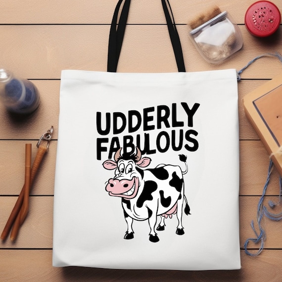 Farm Animal Tote Bag Cow Tote Bag, Funny Farm Tote Bag Cow Lovers Gift,  Mom Tote Bag Life  School Book Bag Teacher Tote    Bag