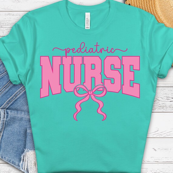 Coquette Bow Retro Wavey NICU Nurse Shirt, Neonatal Tee for Healthcare Workers Nurse Gift