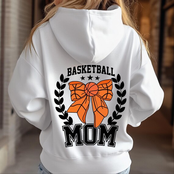 Mom Basketball Zippered Hoodie, Gift for Mom Basketball Lover, Sports Fan Sweatshirt, Mother's Day Gift, Basketball Mom Jacket