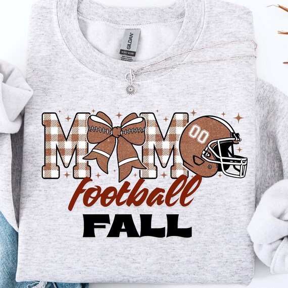Mama Football Sweatshirt: Gingham Coquette Sweater, Cozy Sports Apparel