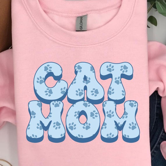 Cat Mom Sweatshirt, Cat Lover Sweatshirt, Cute Cat Sweatshirt, Cat Mama Sweatshirt, Gift For Cat Lover, Gift For Cat Mom, Cat Mom Crewneck,