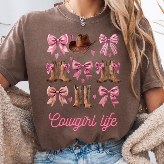 Cowgirl Collage Comfort Colors T-Shirt: Western Graphic Tee