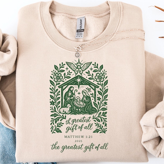 Nativity Scene Shirt, Religious shirt for Christmas, Christian Gift