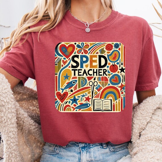 Special Ed Matisse Style T-shirt, Gift for SPED Teacher Modern Art Tee, SPED Teacher Garment-Dyed Shirt