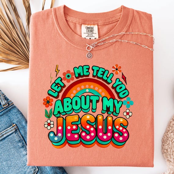 Retro Jesus Christian Comfort Color Tee, perfect faith inspired gift with vintage vibes and uplifting message.
