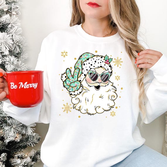 Santa Lover X-mas  Sweatshirt, Holiday Crewneck Jumper, Christmas Santa Sweater, Winter X-mas Top, Festive Pullover