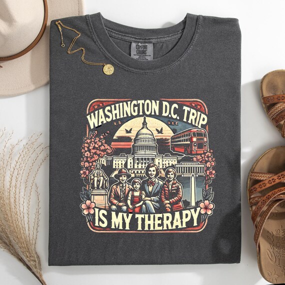 Retro Washington D C Trip T-Shirt, Comfort Color Tee Group Gift, Unisex Tee Retro Style Shirt