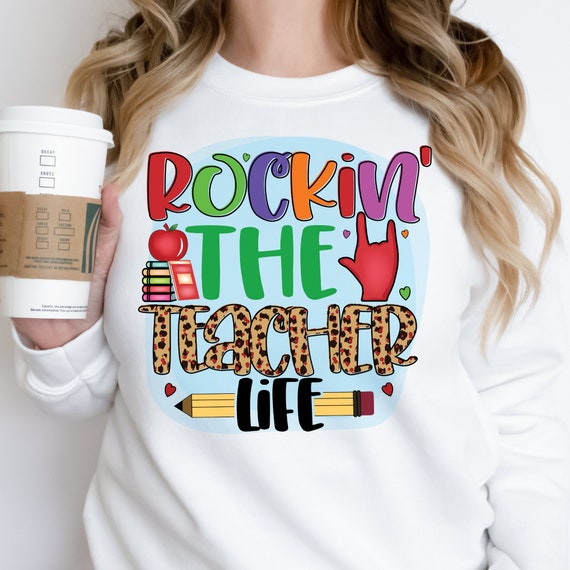 Back To School gift,Teacher Appreciation First Day Of School Rockin Teacher Shirt,Kindergarten Teacher Elementary Teacher New Teacher Gift