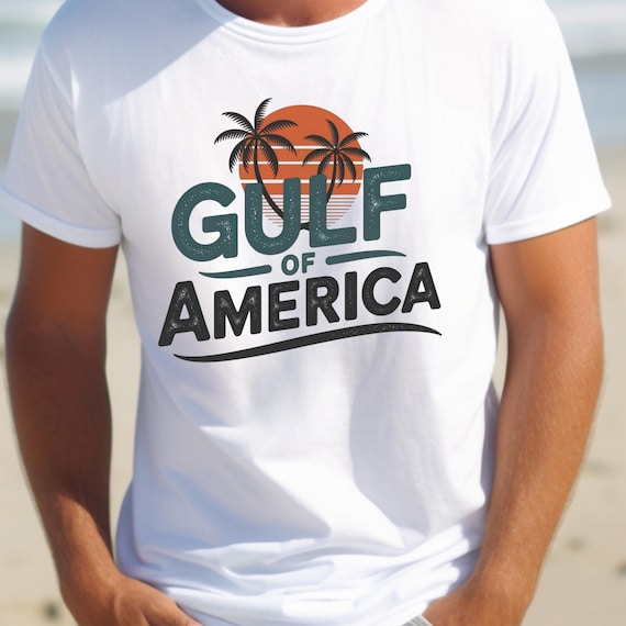 Gulf of America Dad T-Shirt Patriotic Father's Day Gift Tee, Beach theme Shirt for Him Birthday Present for Dad, America Dad Shirt