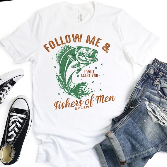 Religious Fishing T Shirt, Faith Inspired Christian Tee for Outdoor Worship, Perfect Gift for Christian Fishermen