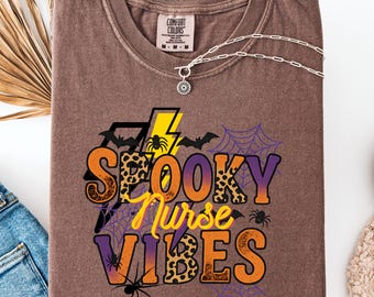 Spooky Nurse T-Shirt: Comfort Colors Halloween Tee