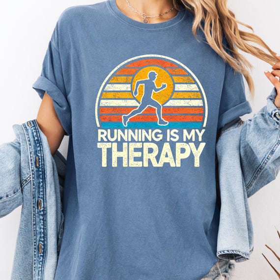 Sunset Runner Lover T-shirt ,Unisex Shirt Gift for Runner Club or  Group Running Apparel,Garment-Dyed Tee for Runner
