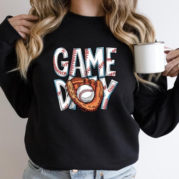 Retro Baseball Sweatshirt Game Day Gift, Baseball Day Crewneck , Retro Sports Top Baseball Fan, Sports Lover Tee Athletic Apparel