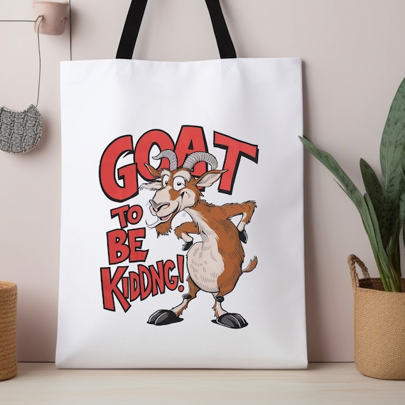 Farm Animal Tote Bag Goat Tote Bag, Funny Farm Tote Bag Goat Lovers Gift,  Mom Tote Bag Life  School Book Bag Teacher Tote    Bag