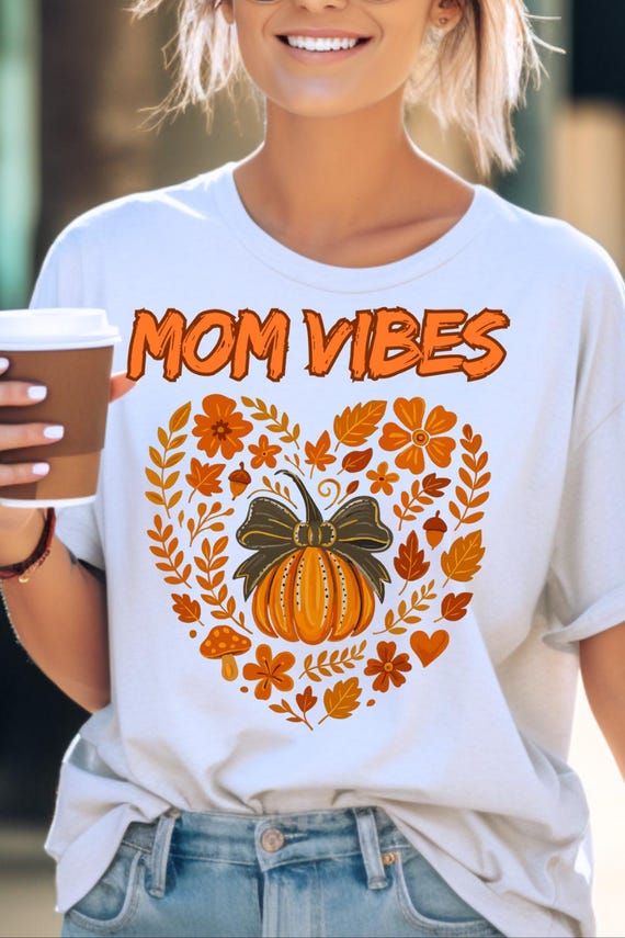 Cottagecore Mom Tee Pumpkin T Shirt, Fall Vibe Shirt  Gift for Mom, Cottagecore TShirt