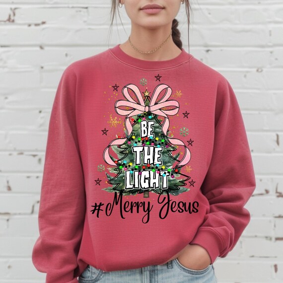 Religious Christmas Tree Sweatshirt - Christian Holiday Gift,  Festive Christian Apparel, Religious shirt gift