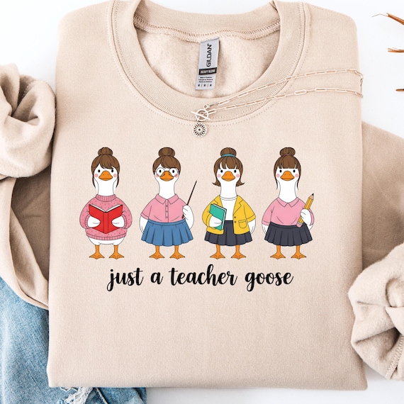 Teacher Goose Shirt, Funny Tee for Educators, Goose Lover Gift