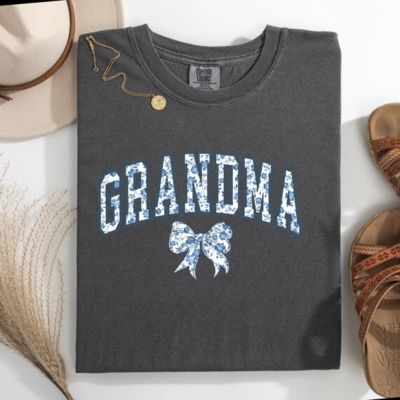 Grandma Toile University T-shirt, Comfort Color Tee, Gift for Grandma Shirt, Retro Style Grandma Tee,Grandma Garment-Dyed Top